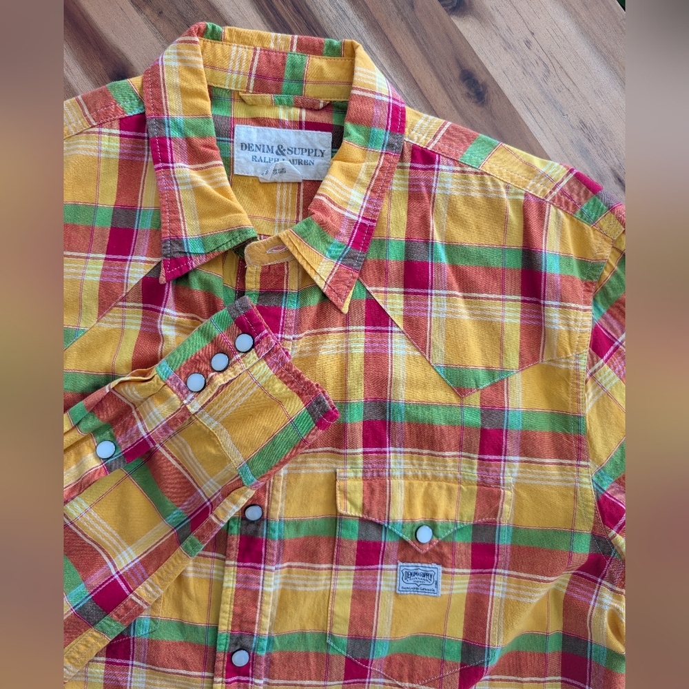 Ralph Lauren Denim And Supply Western Pearl Snap Men's Large